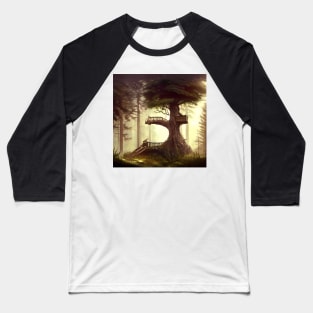 House in Tree Forest Baseball T-Shirt